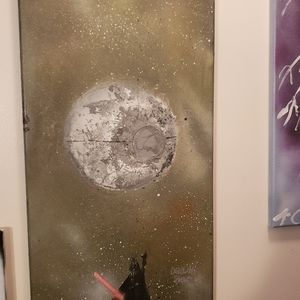 Spray painting of the death star